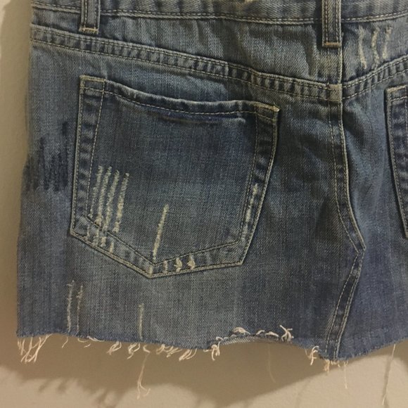 Denim Mini Skirt- Item#12 - Picture 4 of 5